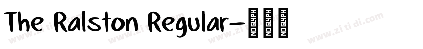 The Ralston Regular字体转换